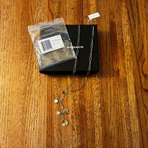 Club Monaco Lariat Chain Necklace New with Box & Tag